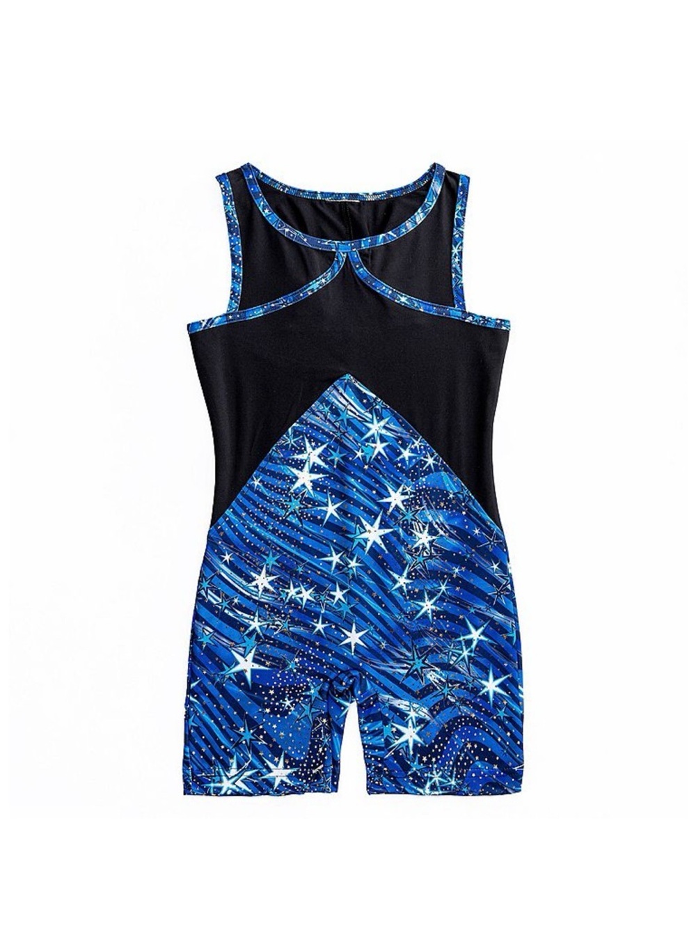 Girls Rainbeau Moves Star Dust Print Biketard Size M NWT